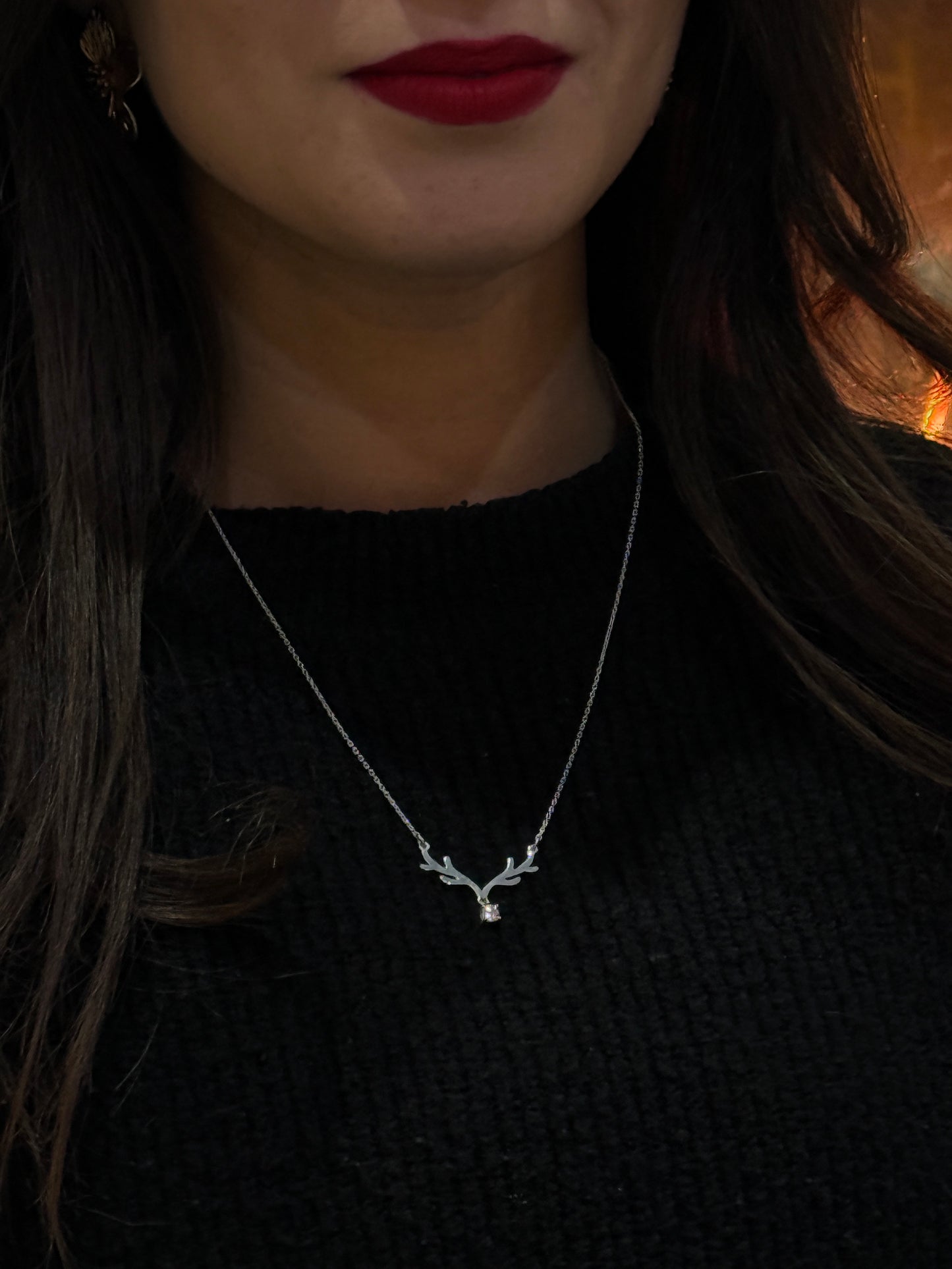 Collier Gazelle en argent 925 + coffret cadeau
