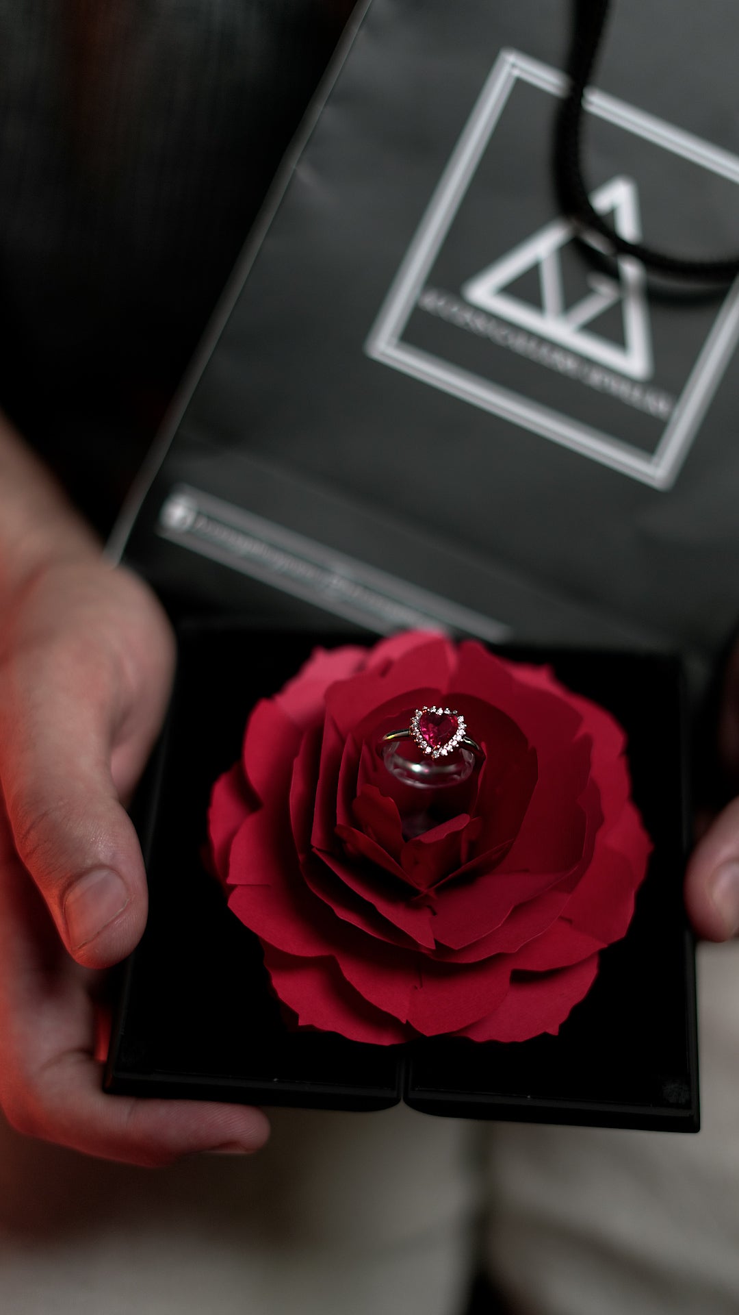 Promise Ring + box en forme livre