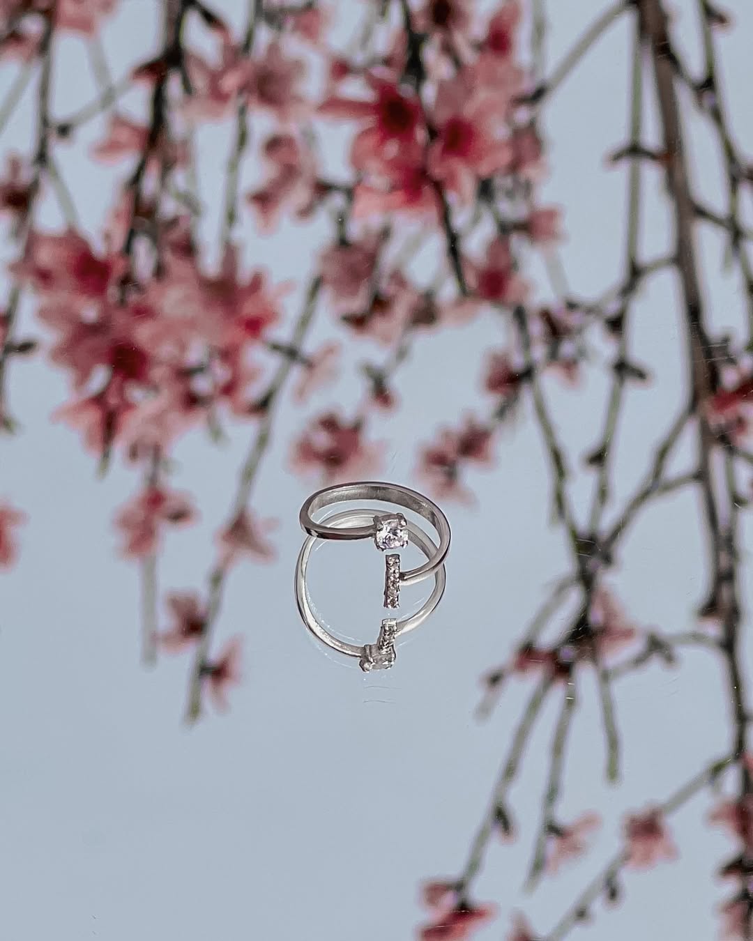 Bague initial avec Fleur 🌹