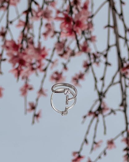 Bague initial avec Fleur 🌹