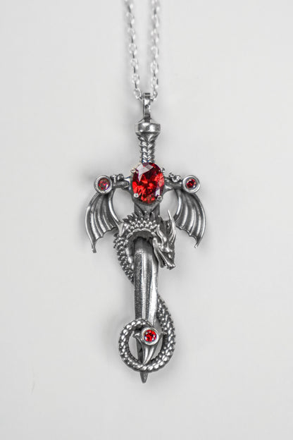 Collier Dragon X Sword