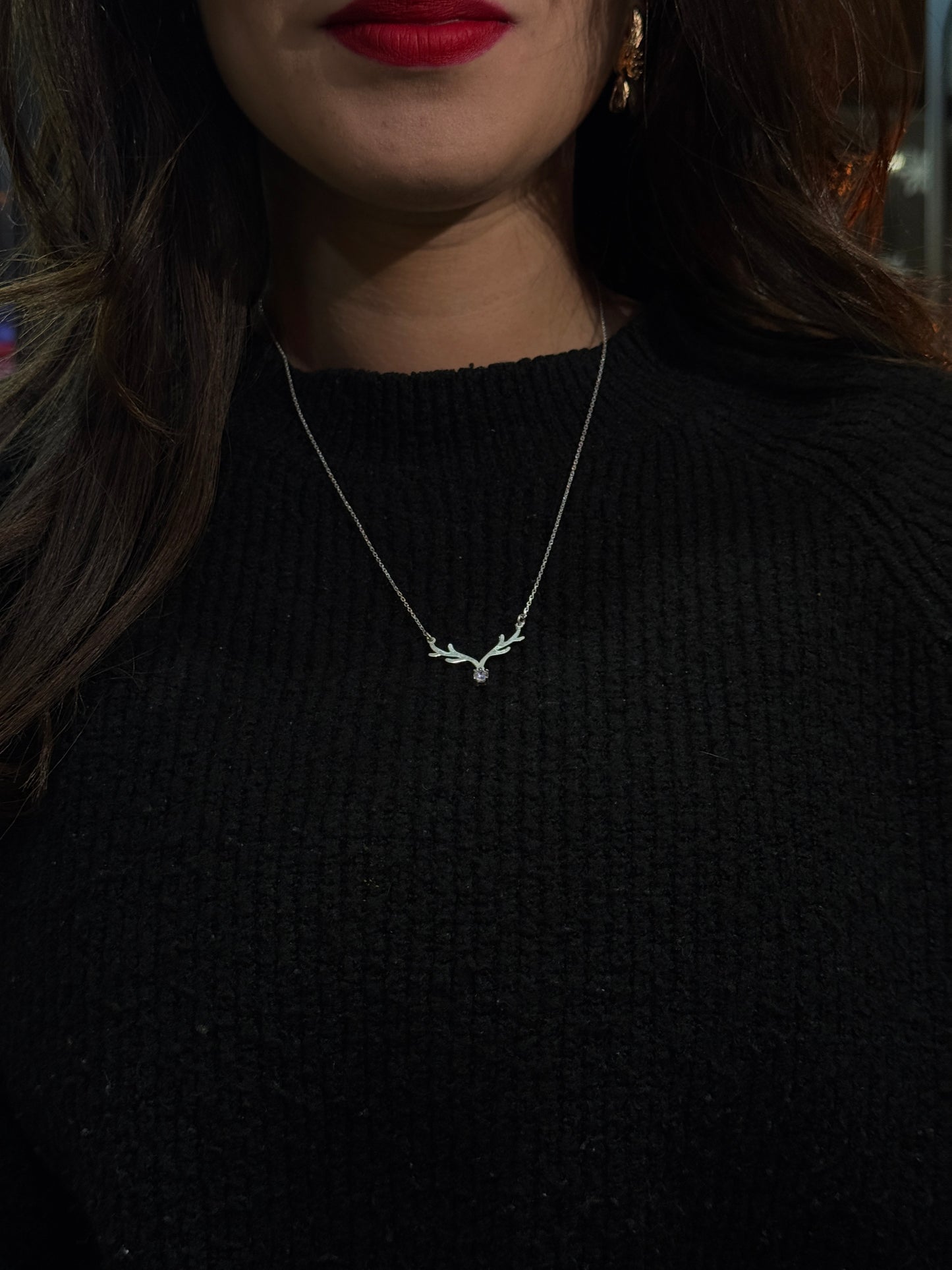 Collier Gazelle en argent 925 + coffret cadeau