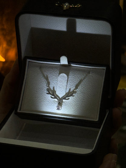 Collier Gazelle en argent 925 + coffret cadeau