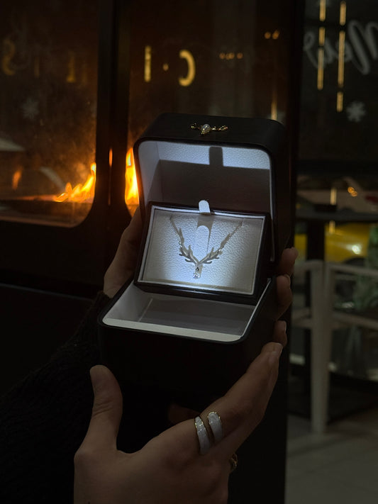 Collier Gazelle en argent 925 + coffret cadeau