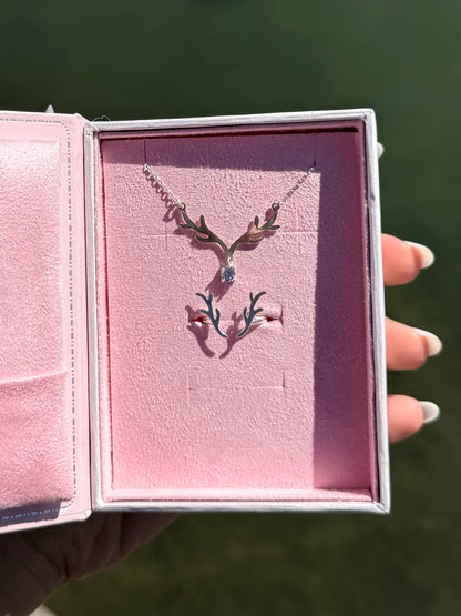 Pack Corne de Gazelle: Collier + Bague et Coffret Cadeau