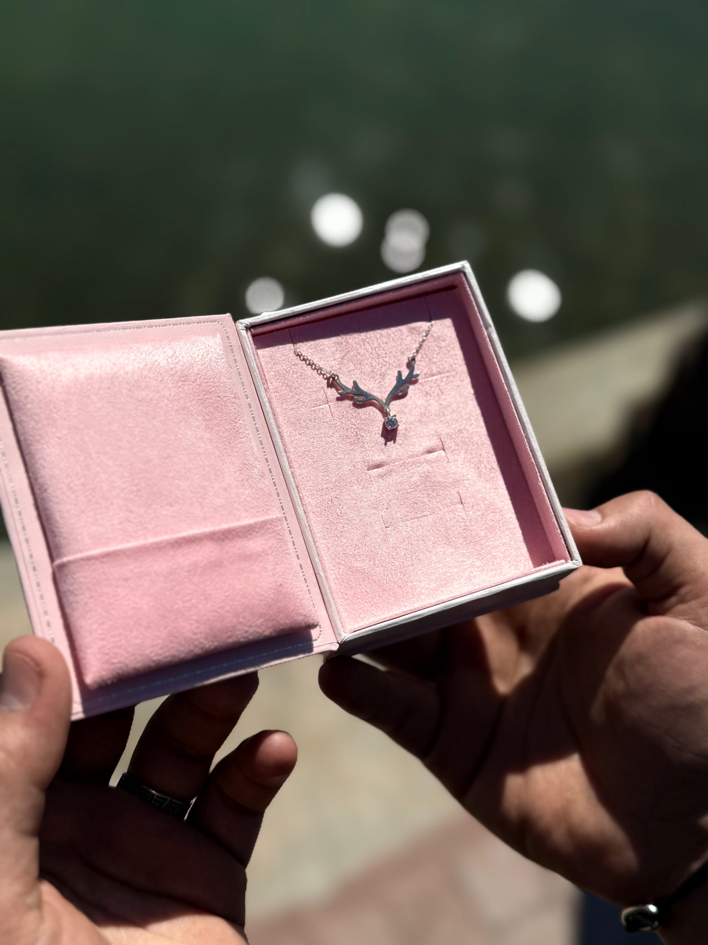Pack Corne de Gazelle: Collier + Bague et Coffret Cadeau