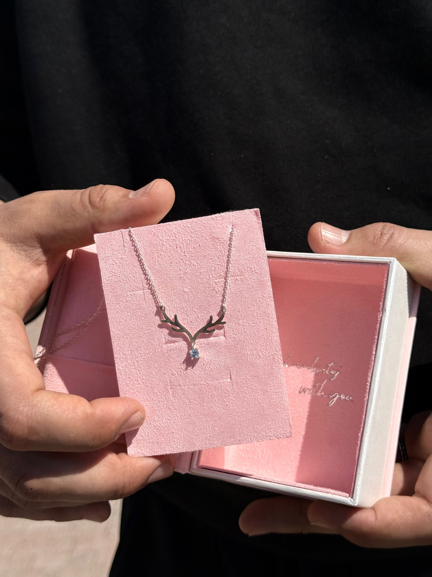 Pack Corne de Gazelle: Collier + Bague et Coffret Cadeau