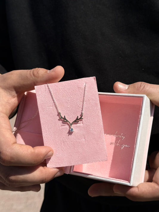 Pack Corne de Gazelle: Collier + Bague et Coffret Cadeau