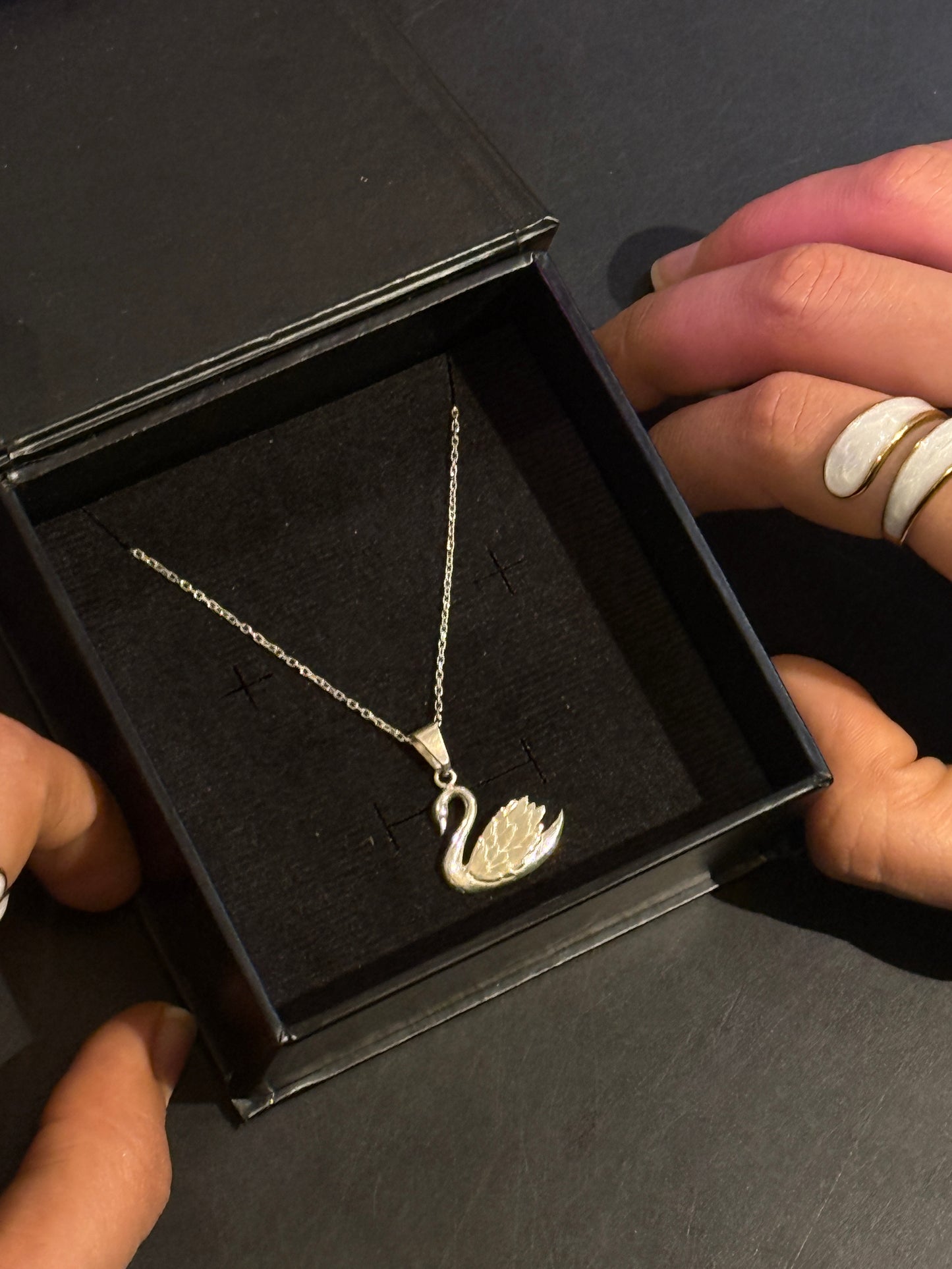 Swan Necklace (Argent 925)