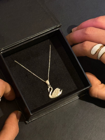Swan Necklace (Argent 925)