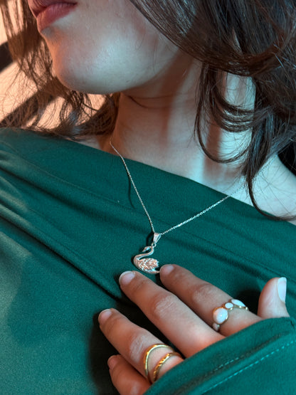 Swan Necklace (Argent 925)
