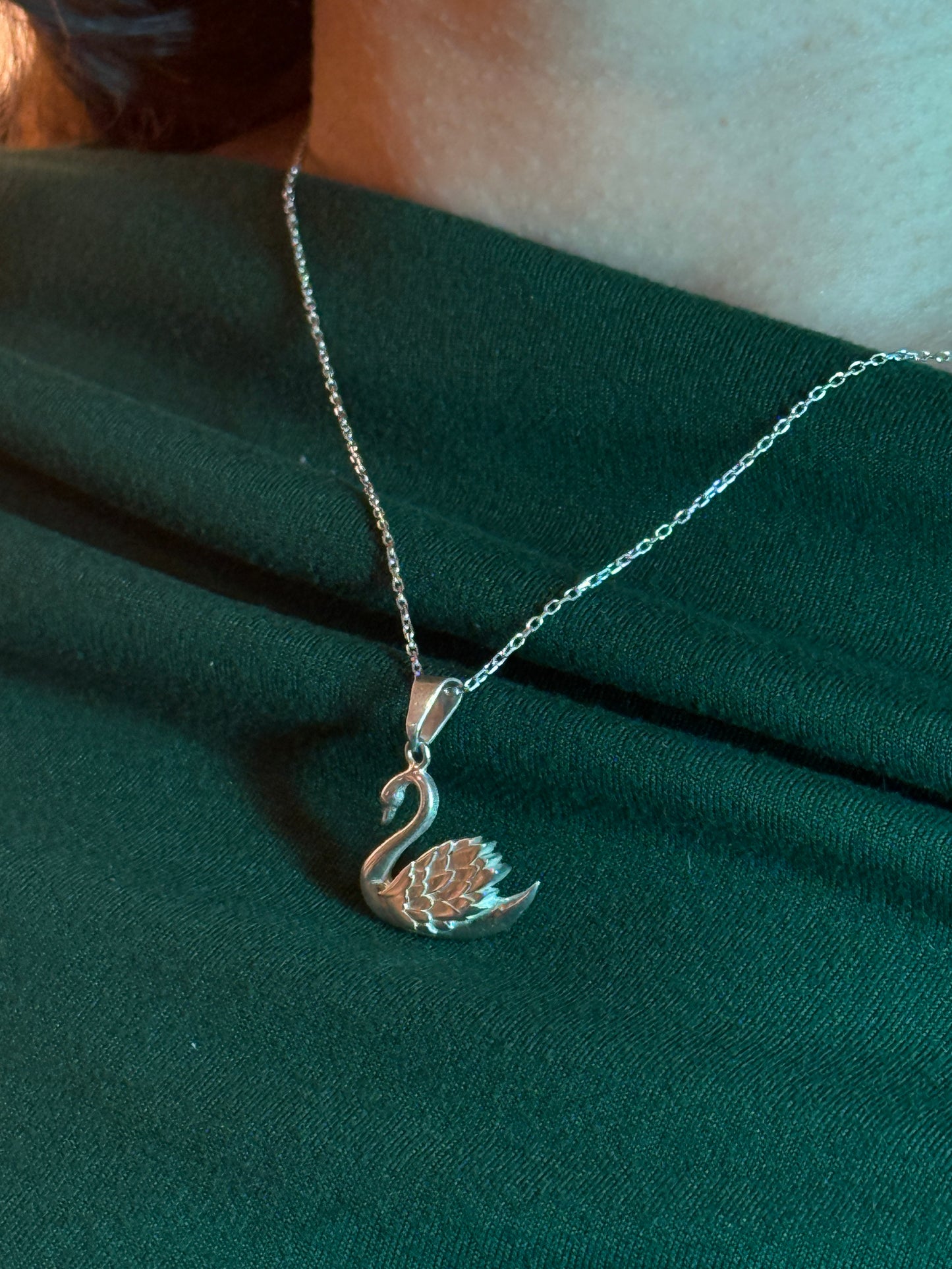 Swan Necklace (Argent 925)